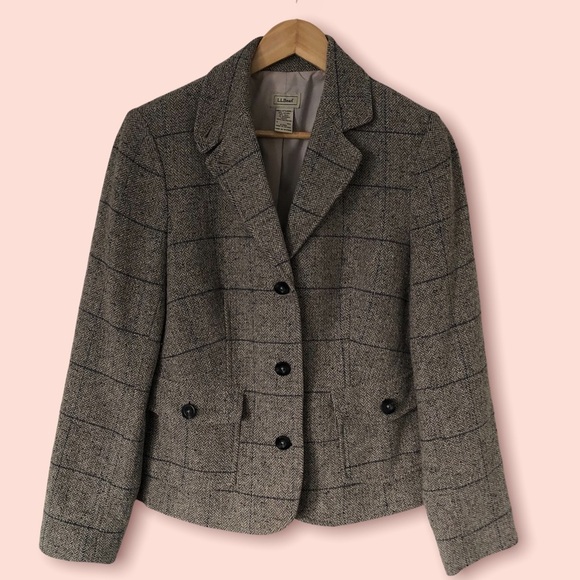 L.L. Bean Wool-Silk Blazer Coat - Picture 1 of 12